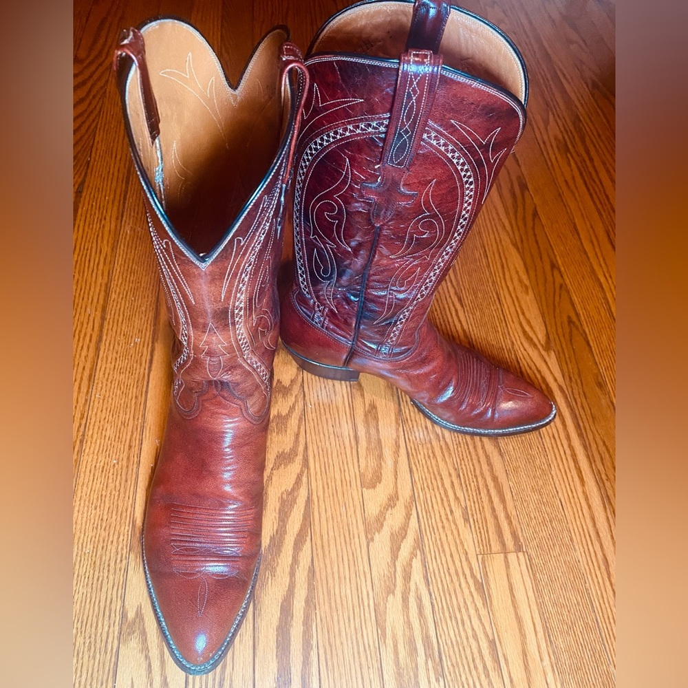 Lucchese Mens Boots 11B Oxblood